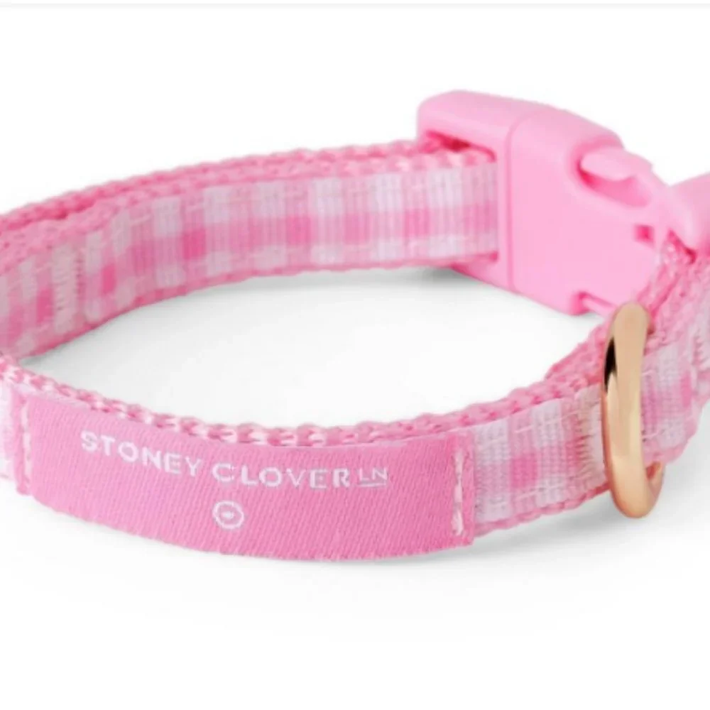 Stoney Clover Lane x Target Pink Gingham Dog Collar Size XL